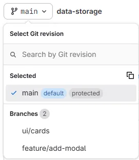 Branch dropdown example
