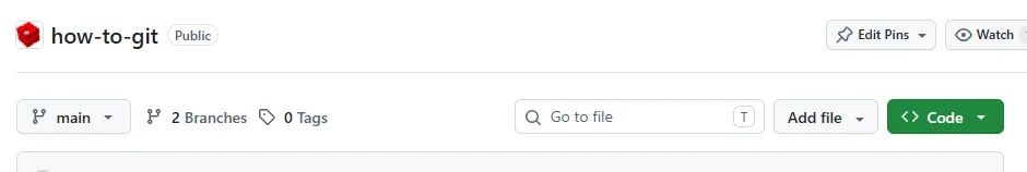 Code button with clone URL
