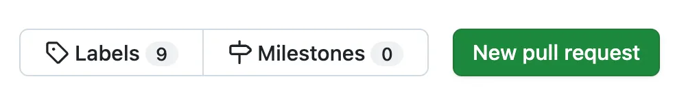 New pull request button example